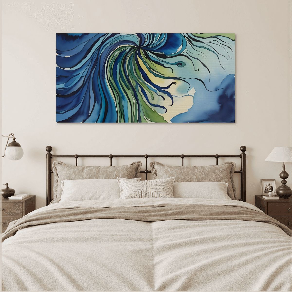 60" x 30" Printed Canvas Fabric Wall Art - No Frame (Made in USA)