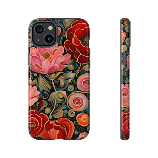 February Flowers iPhone Samsung Galaxy Google Pixel Tough Cases