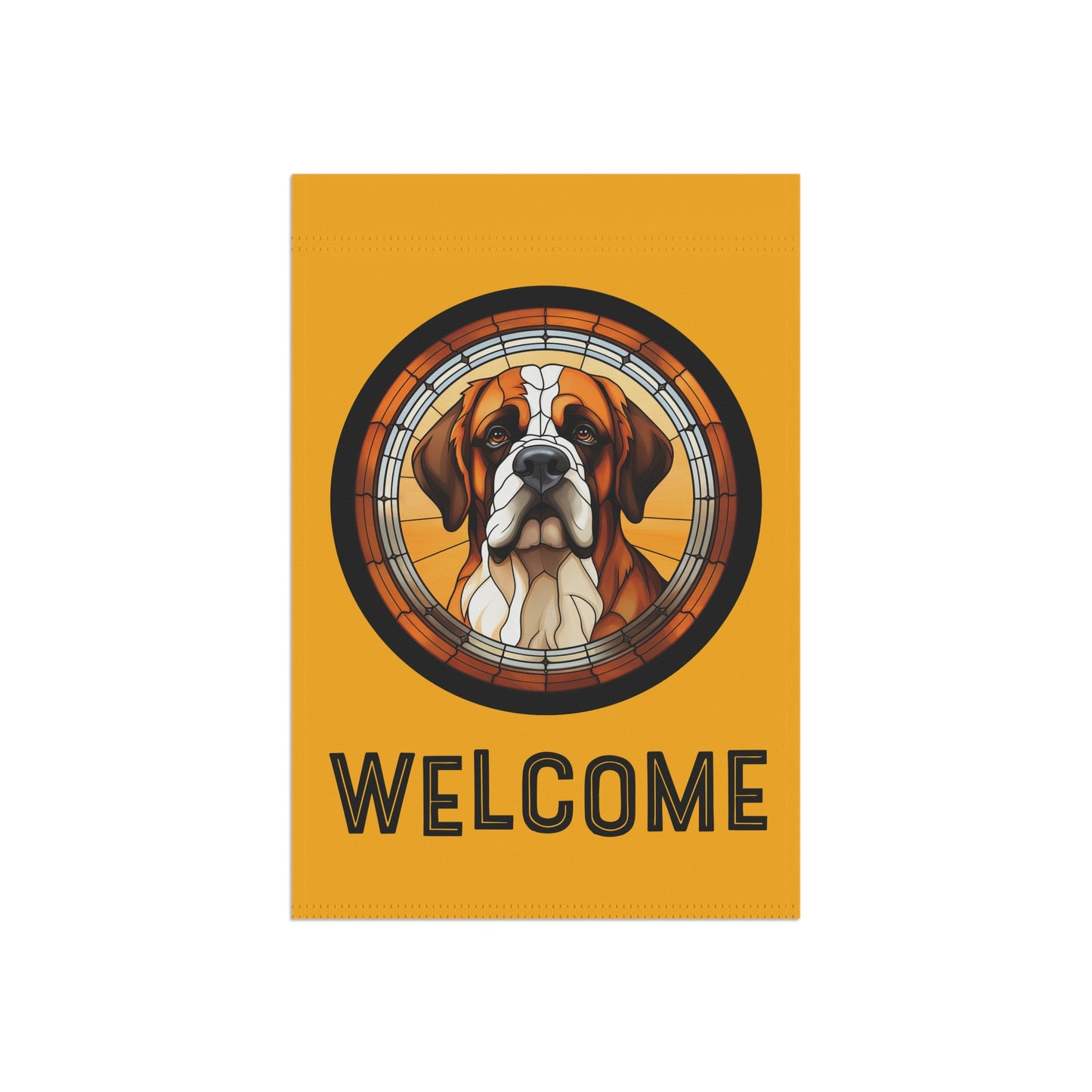 Saint Bernard Welcome 2-Sided Garden & House Flag/Banner