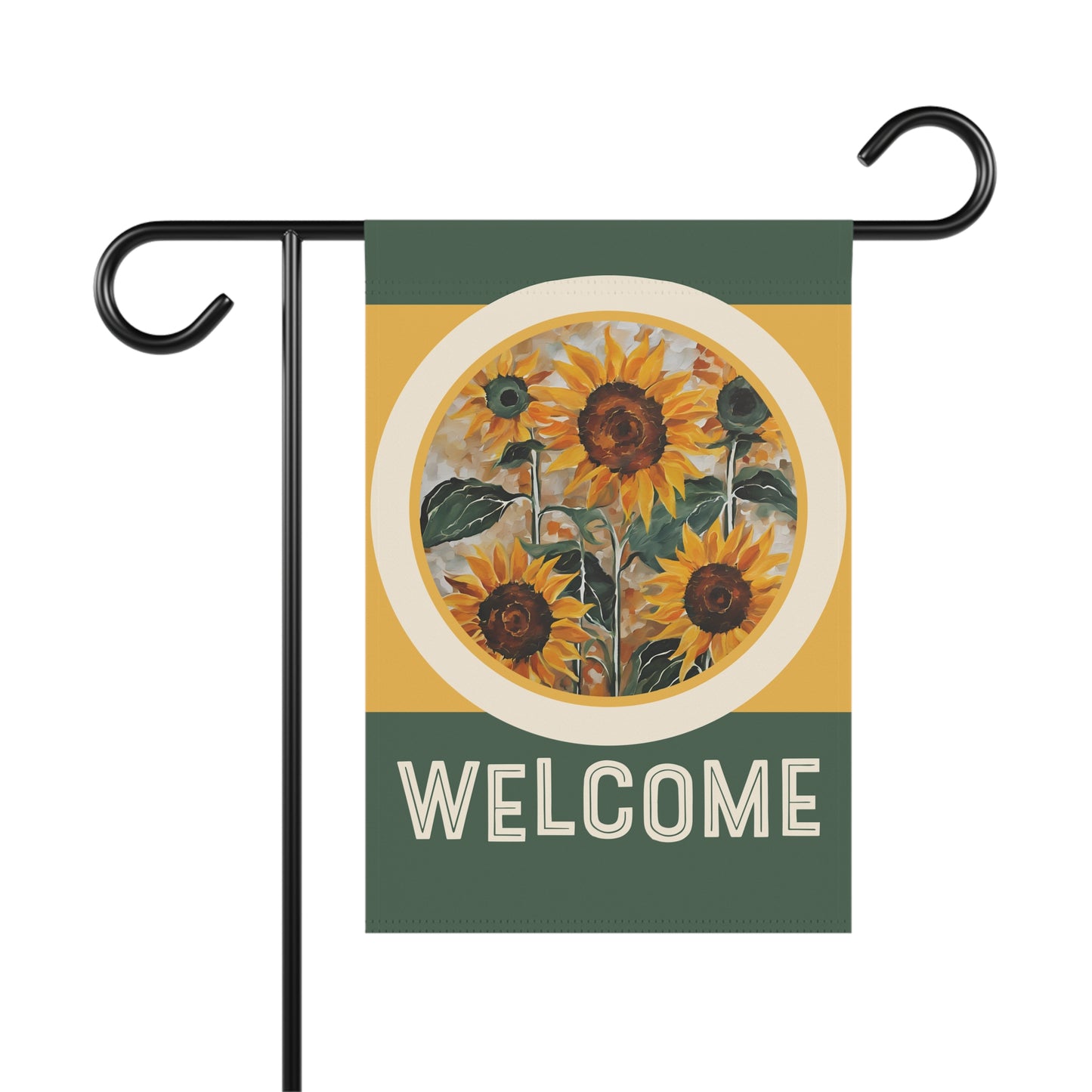 Sunflowers on My Mind Welcome 2-Sided Garden & House Flag/Banner