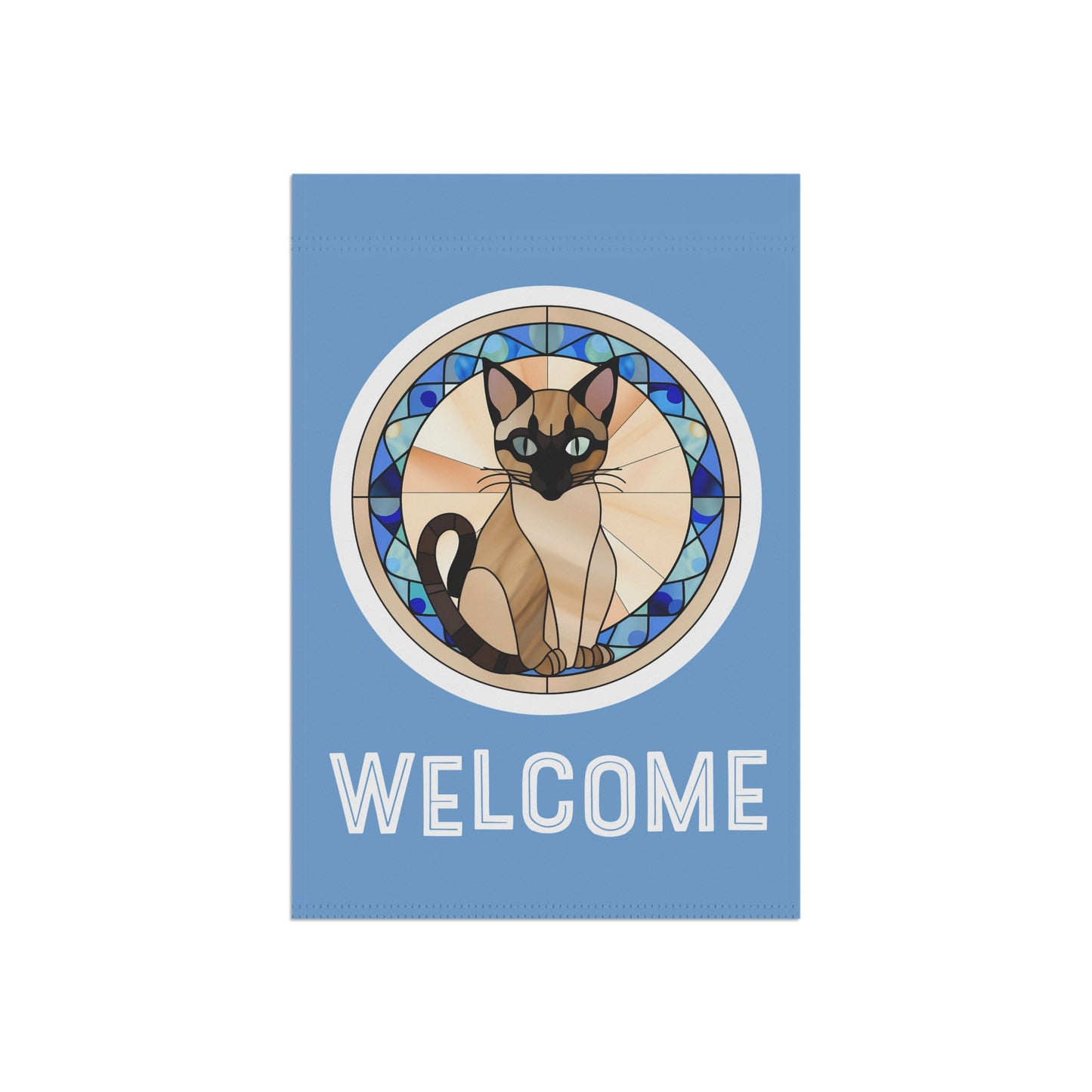 Siamese Cat Welcome 2-Sided Garden & House Flag/Banner