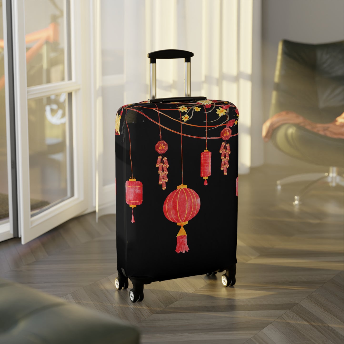 Chinese Paper Lanterns Luggage Cover