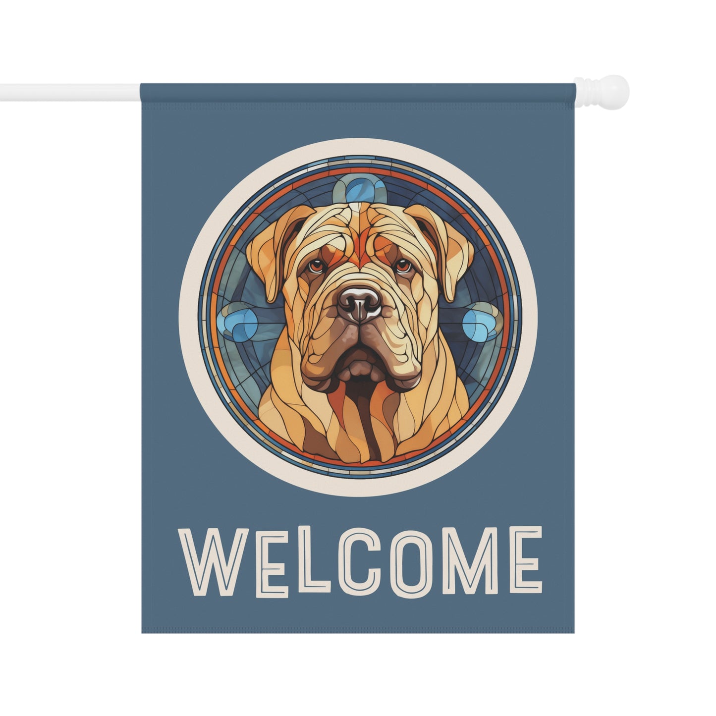 Shar Pei Welcome 2-Sided Garden & House Flag/Banner