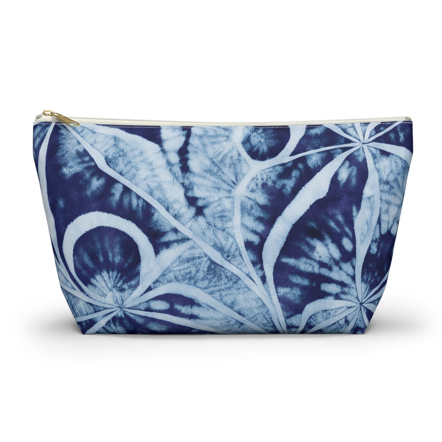 Shibori Indigo Accessory Pouch w T-bottom