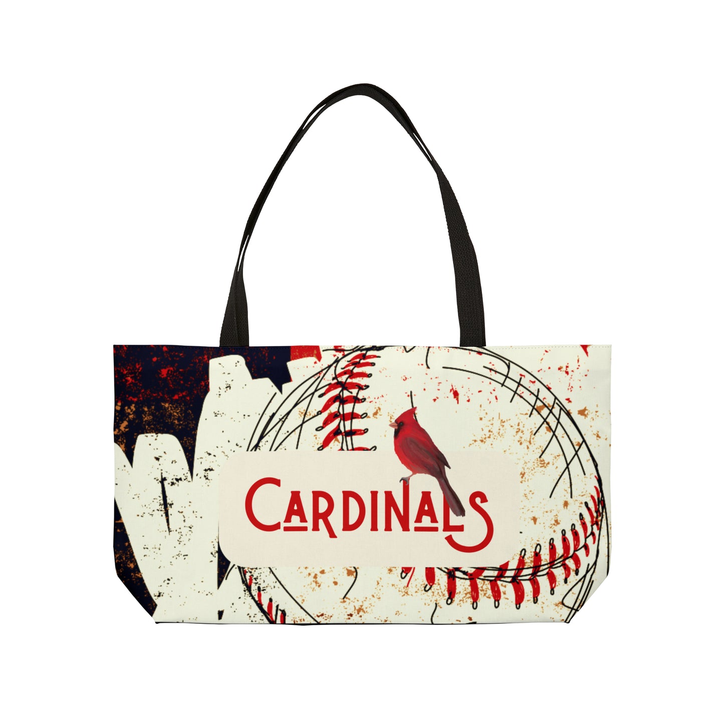 Cardinals Baseball Grunge Weekender Tote Bag