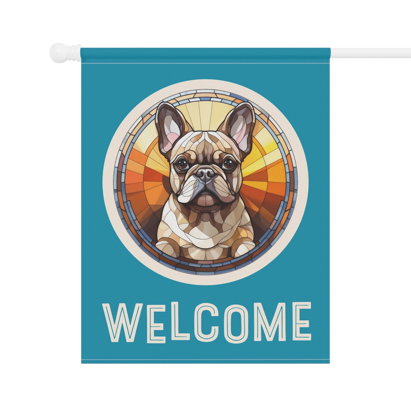 French Bulldog Welcome 2-Sided Garden & House Flag/Banner