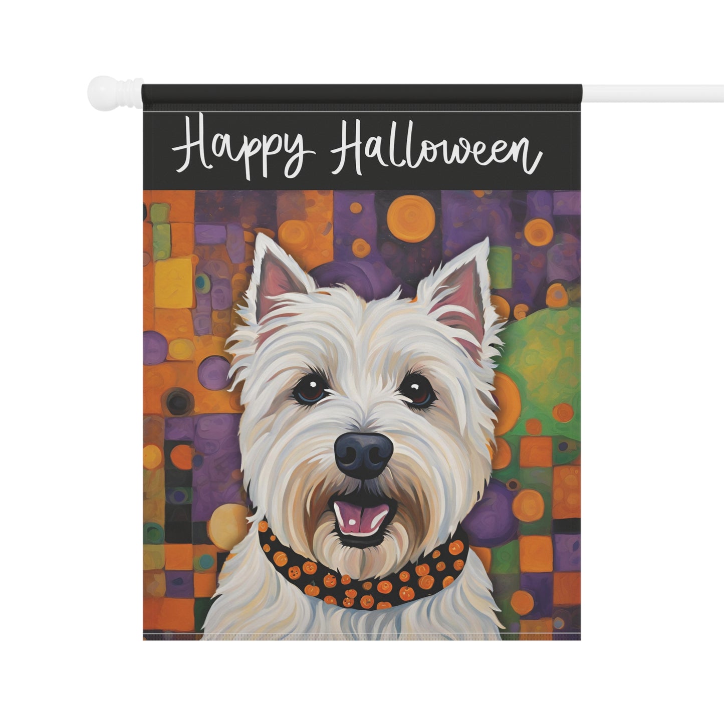 Westie Happy Halloween 2-Sided Garden & House Flag/Banner