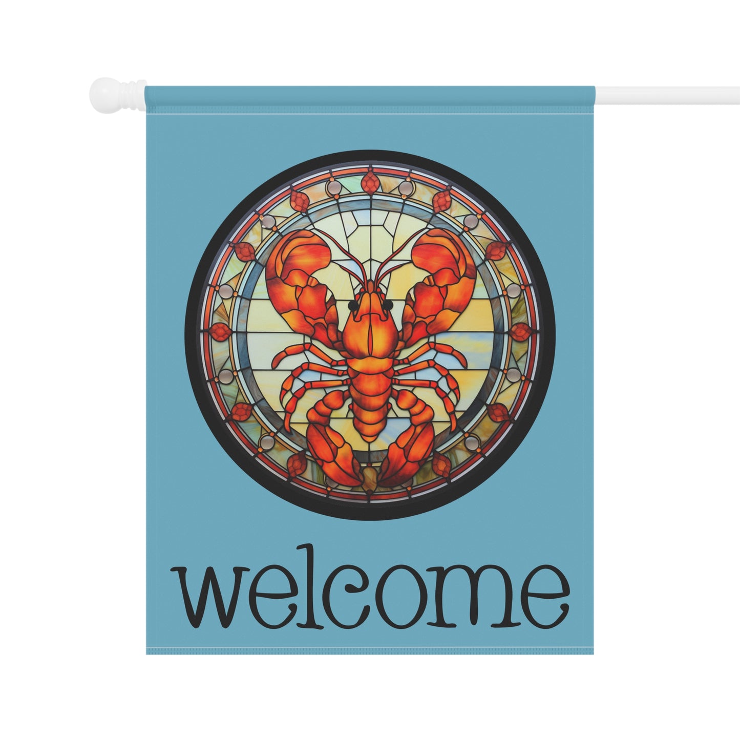 Lobster Welcome 2-Sided Garden & House Flag/Banner