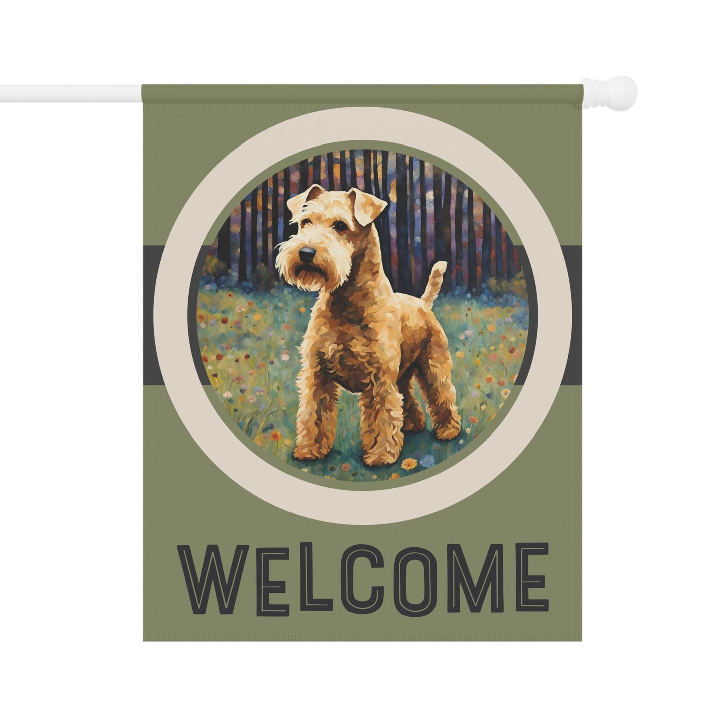 Lakeland Terrier Welcome 2-Sided Garden & House Flag/Banner