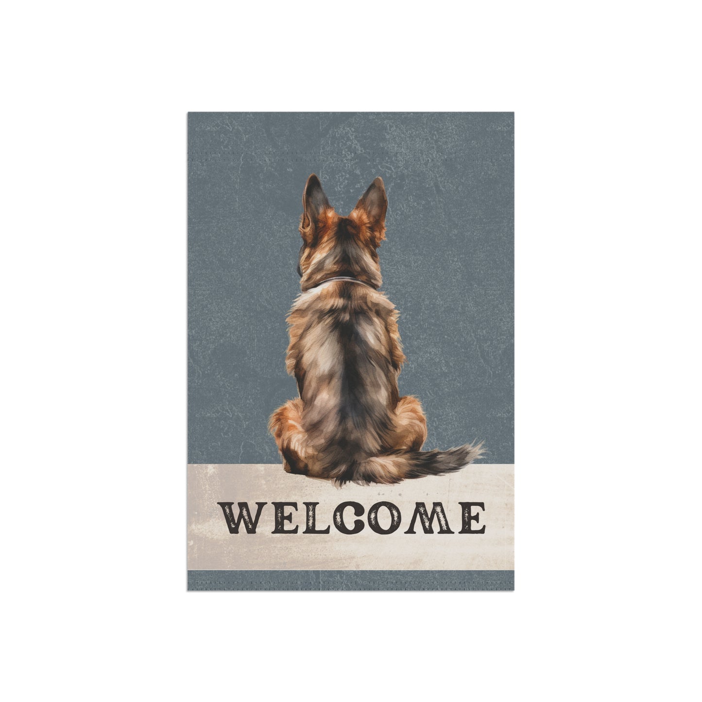 German Shepherd Welcome 2-Sided Garden & House Flag/Banner
