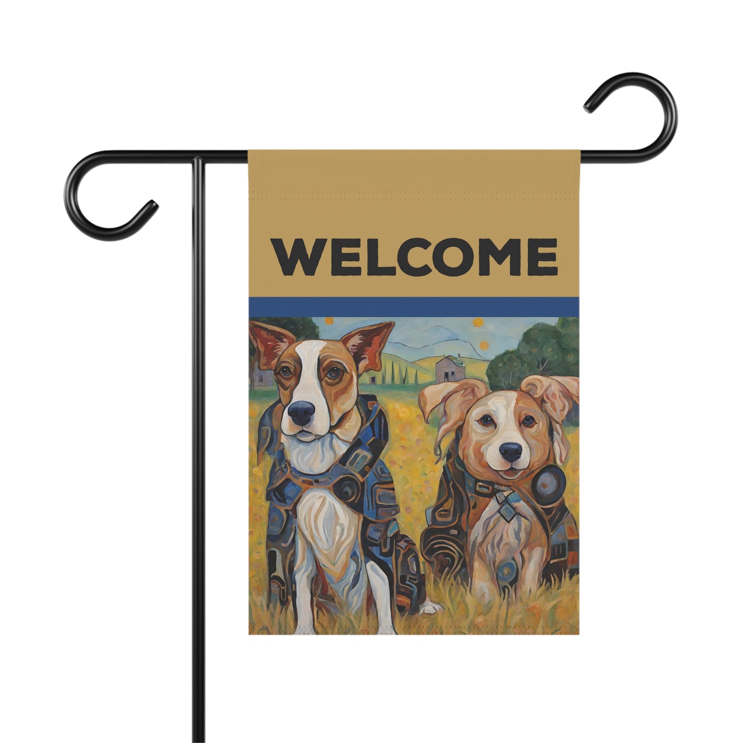 Sherlock & Watson Welcome 2-Sided Garden & House Flag/Banner