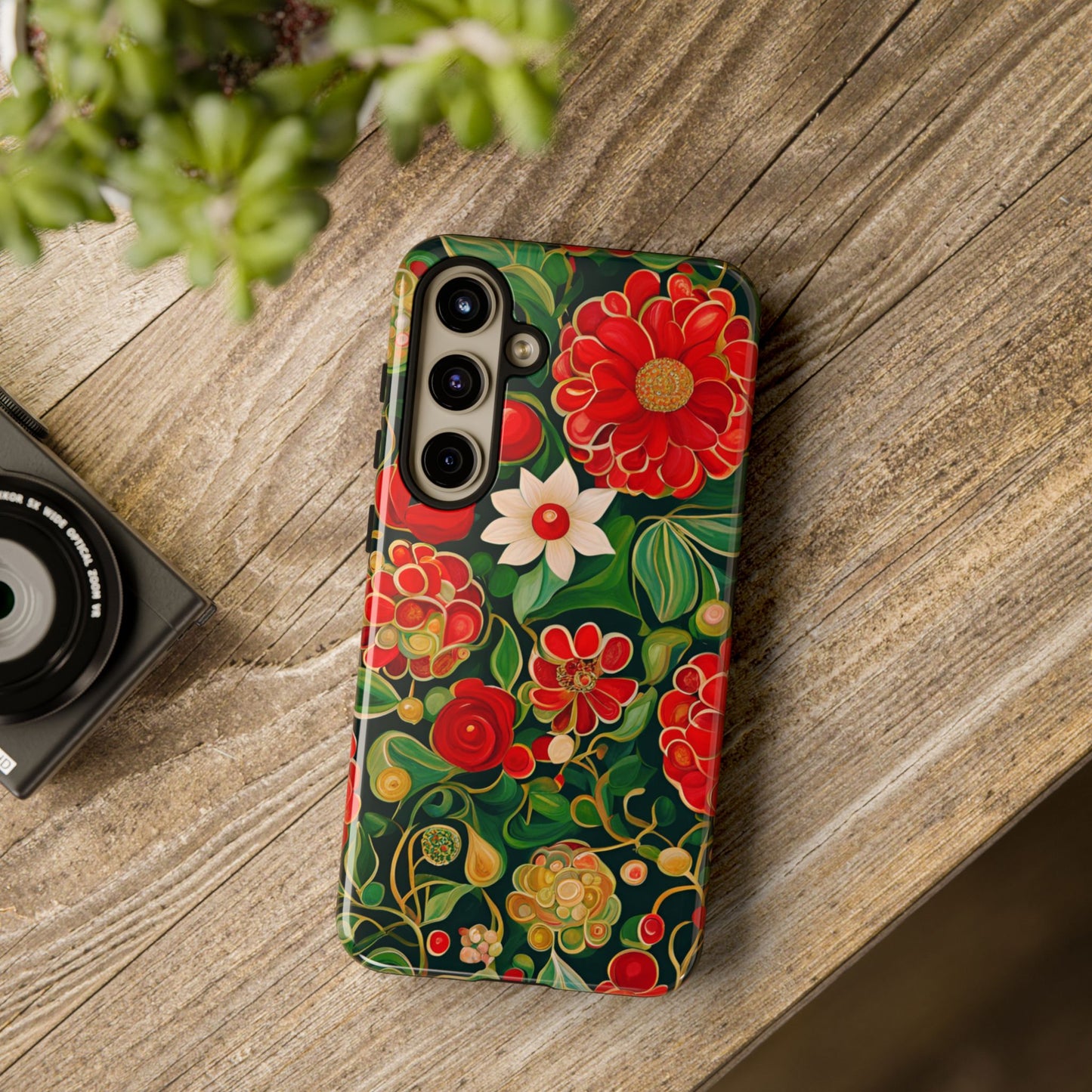 December Flowers iPhone Samsung Galaxy Google Pixel Tough Cases