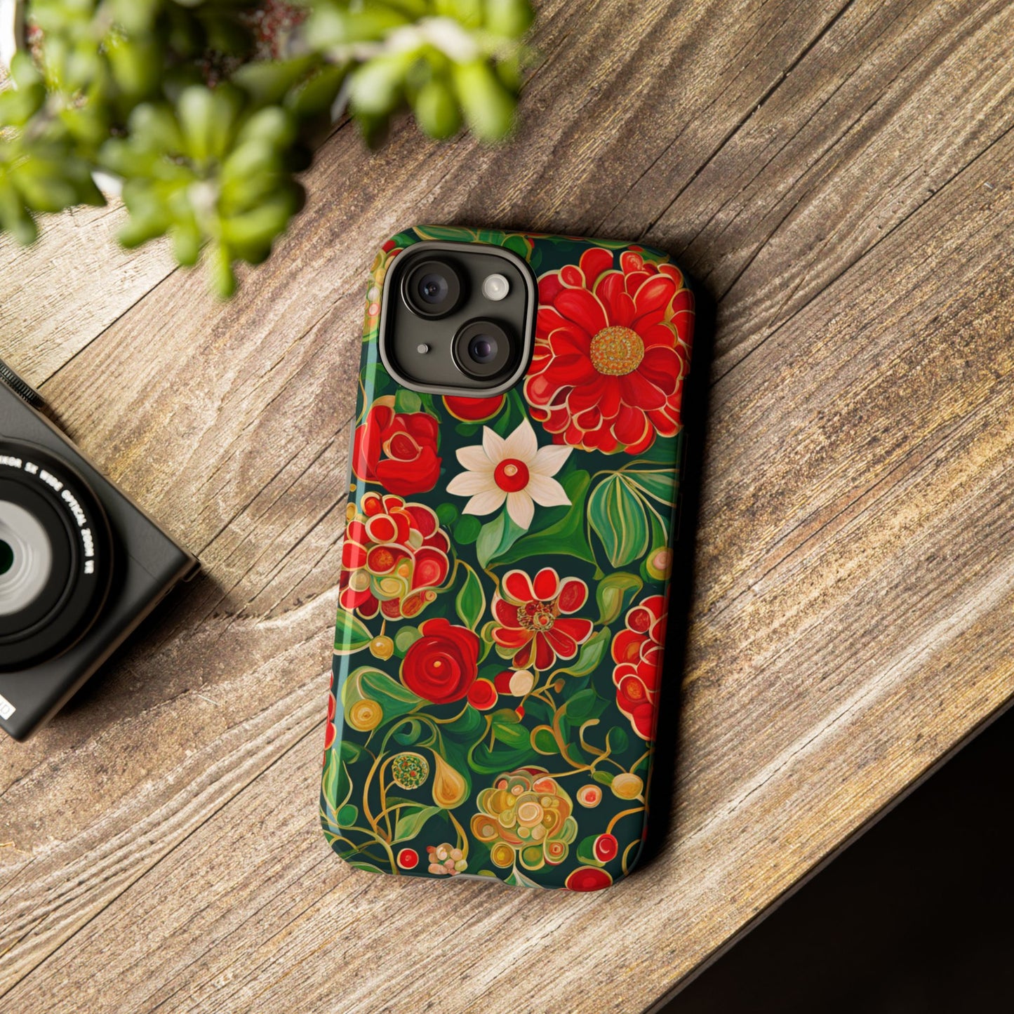 December Flowers iPhone Samsung Galaxy Google Pixel Tough Cases