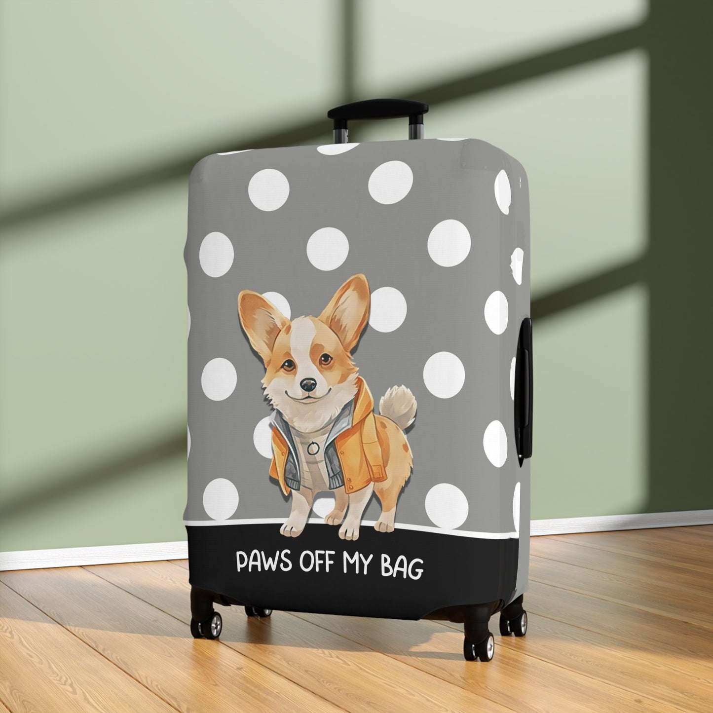 Corgi In Jacket Paws Off My Bag Luggage Cover