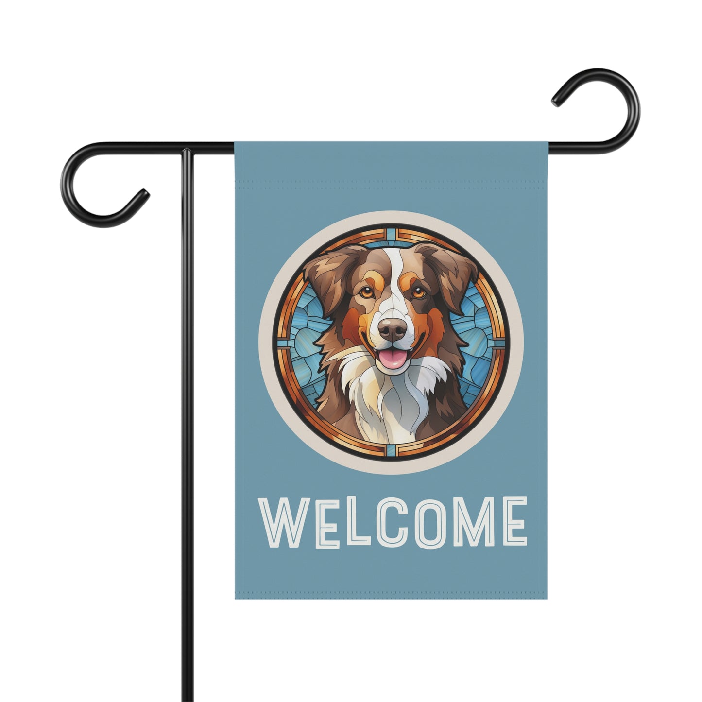 Australian Shepherd Welcome 2-Sided Garden & House Flag/Banner