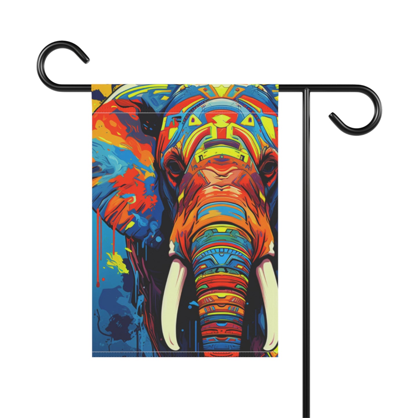 Just For the Helephant Abstract 2-Sided Garden & House Flag/Banner