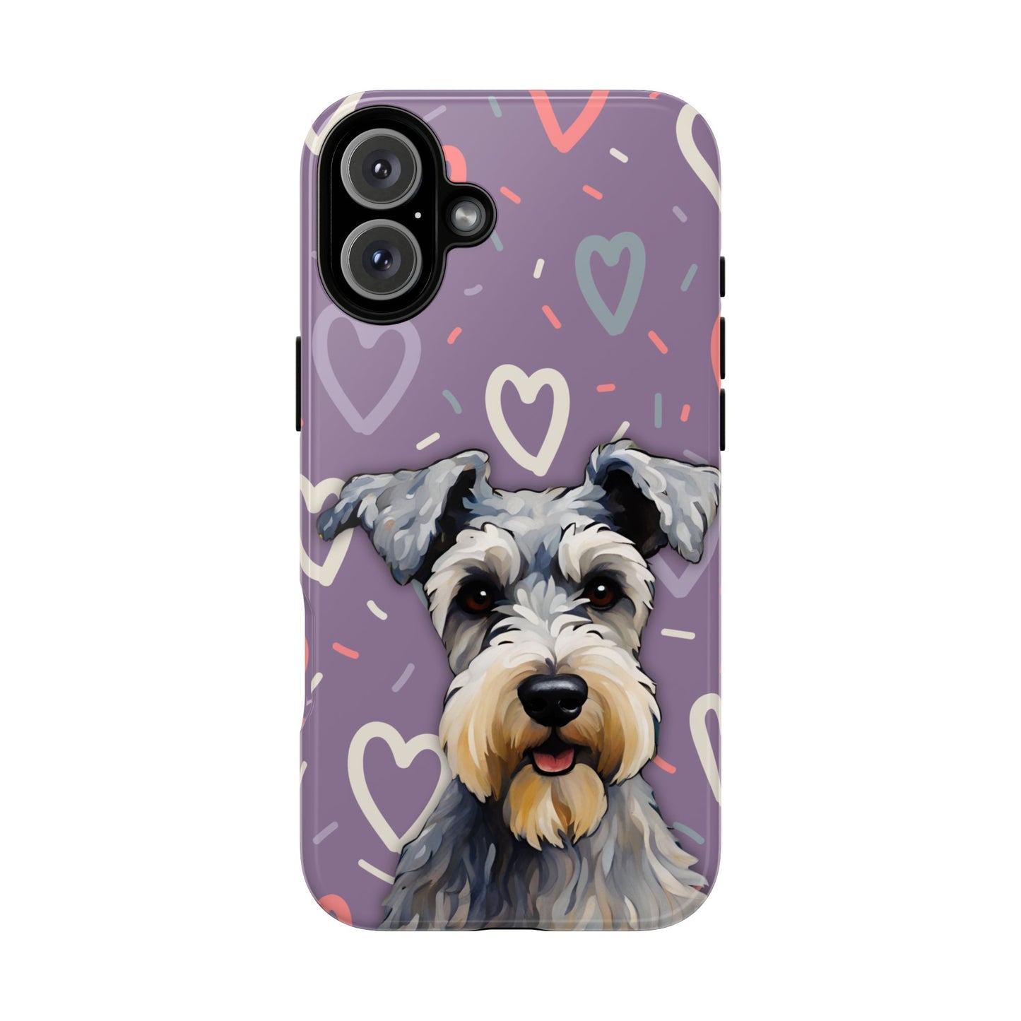 Miniature Schnauzer Love iPhone Samsung Galaxy Google Pixel Glossy Tough Case