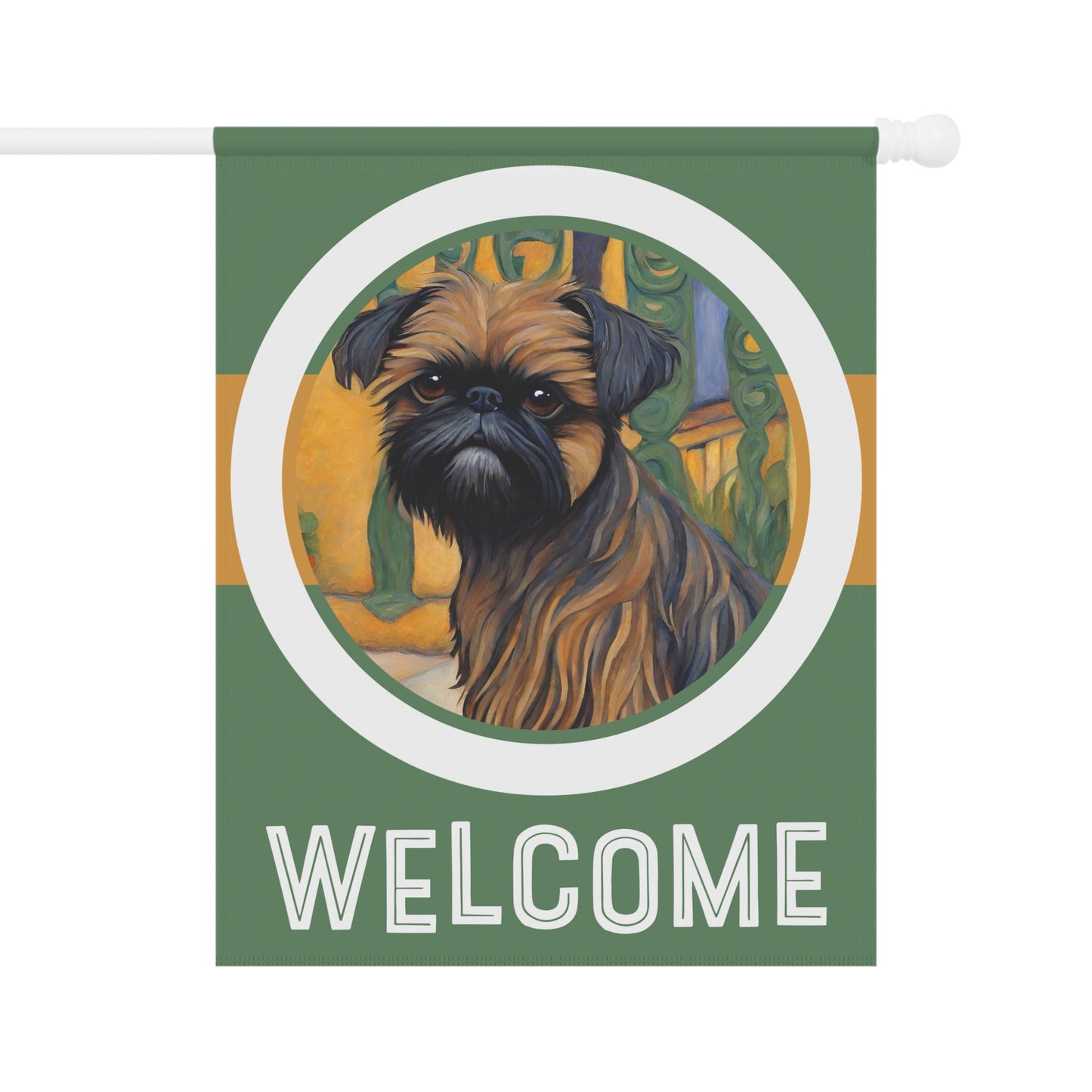 Brussels Griffon Welcome 2-Sided Garden & House Flag/Banner