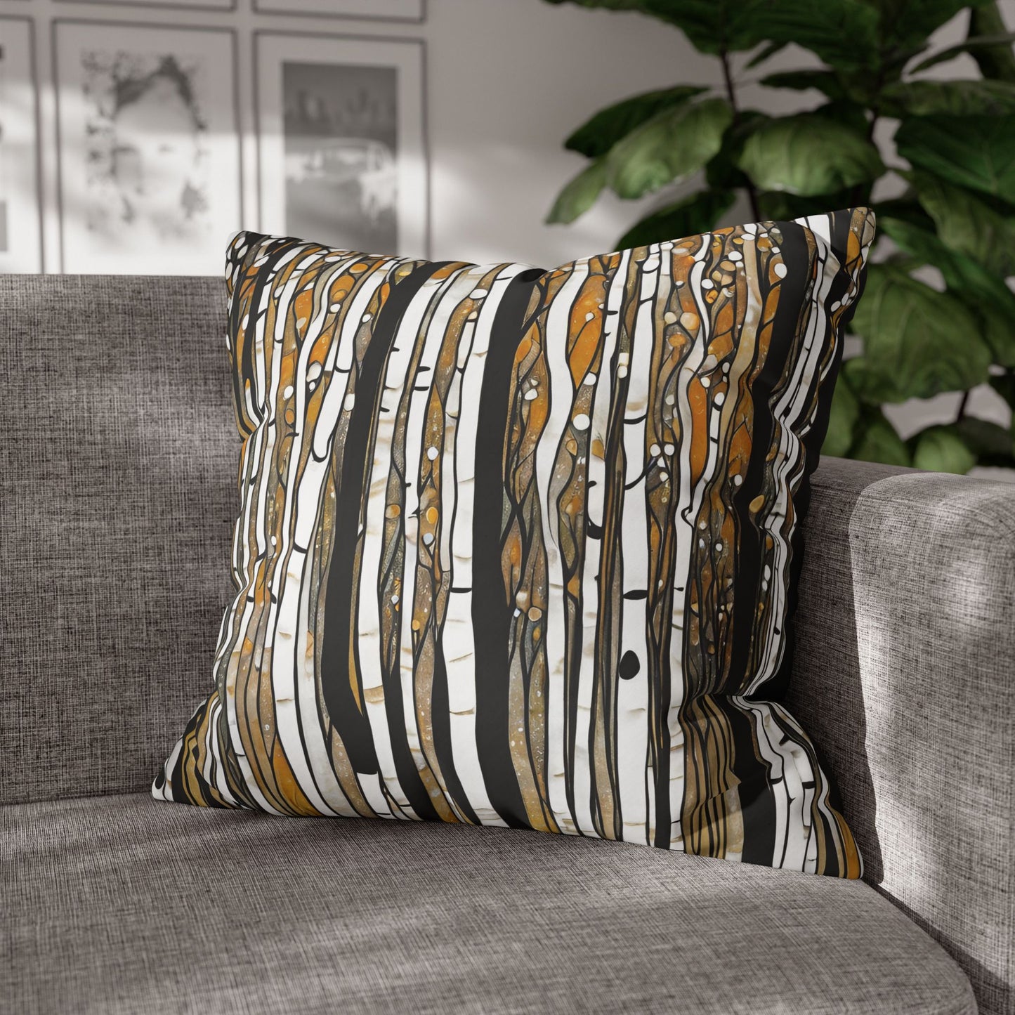 Birch Life Square Poly Canvas Pillowcase