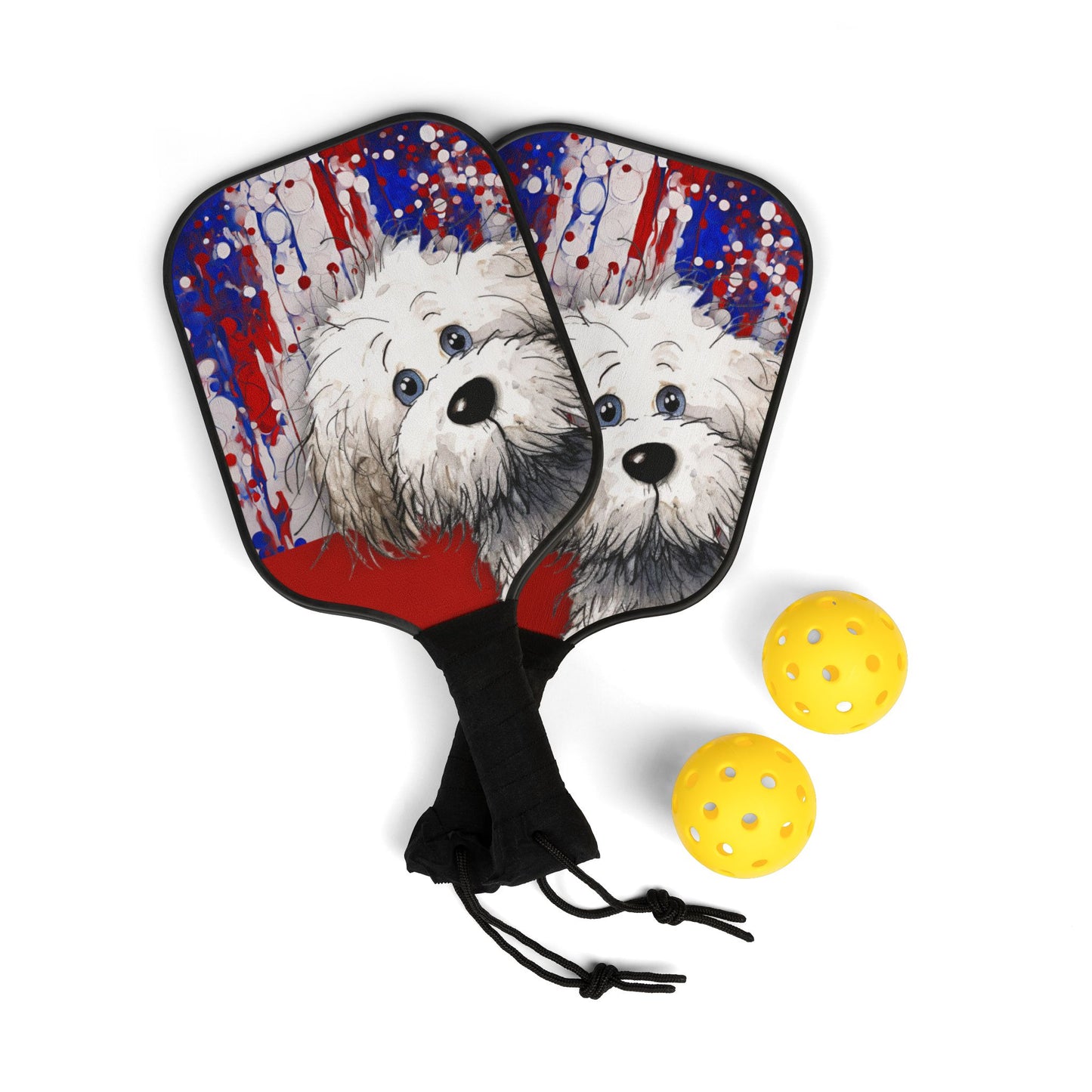 Crazy Bichon Frise Pickleball Kit