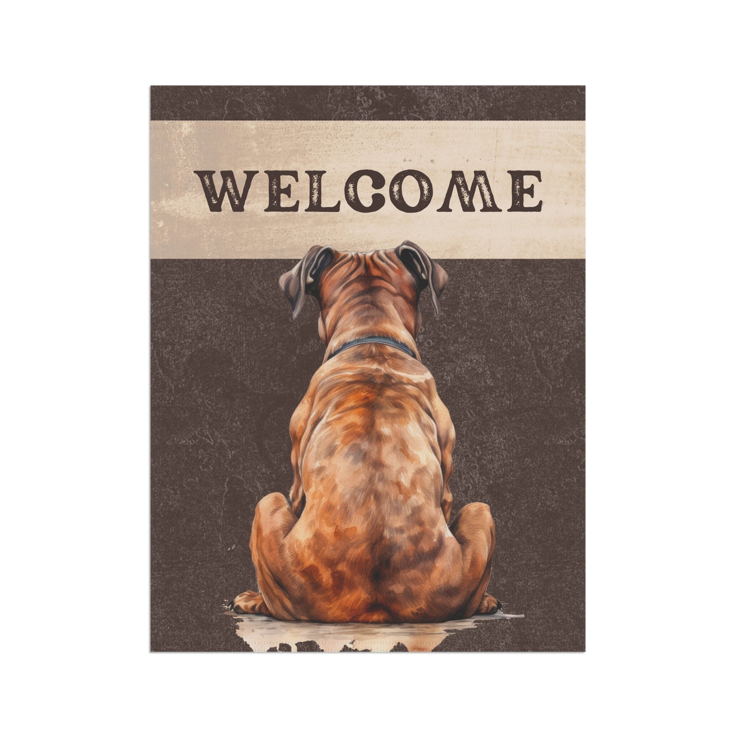 Boxer Welcome 2-Sided Garden & House Flag/Banner