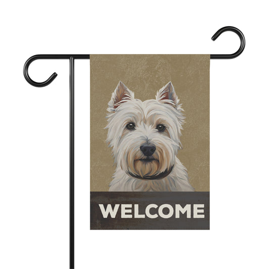 West Highland Terrier Welcome 2-Sided Garden & House Flag/Banner