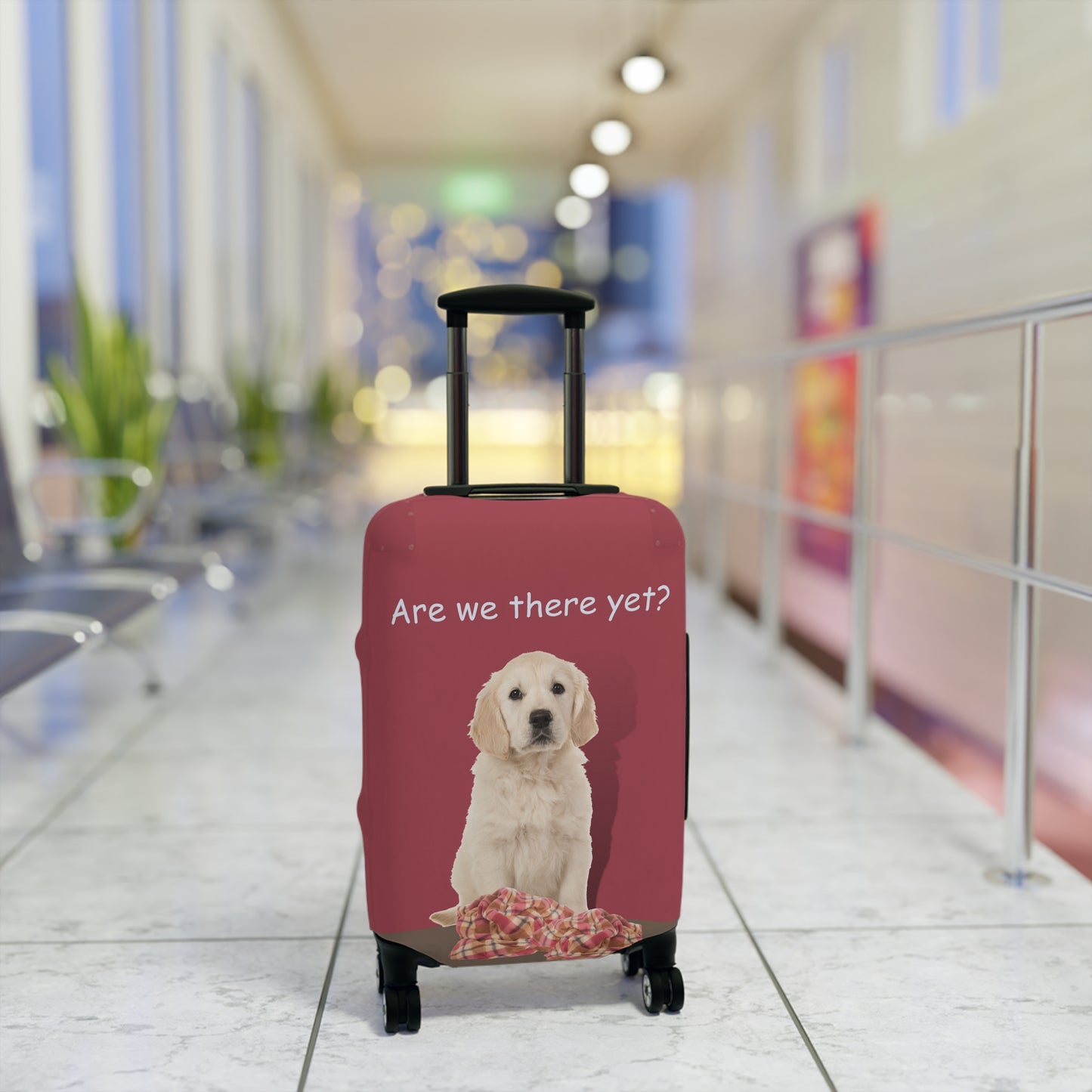 Golden Retriever Are We There yet? Luggage Cover