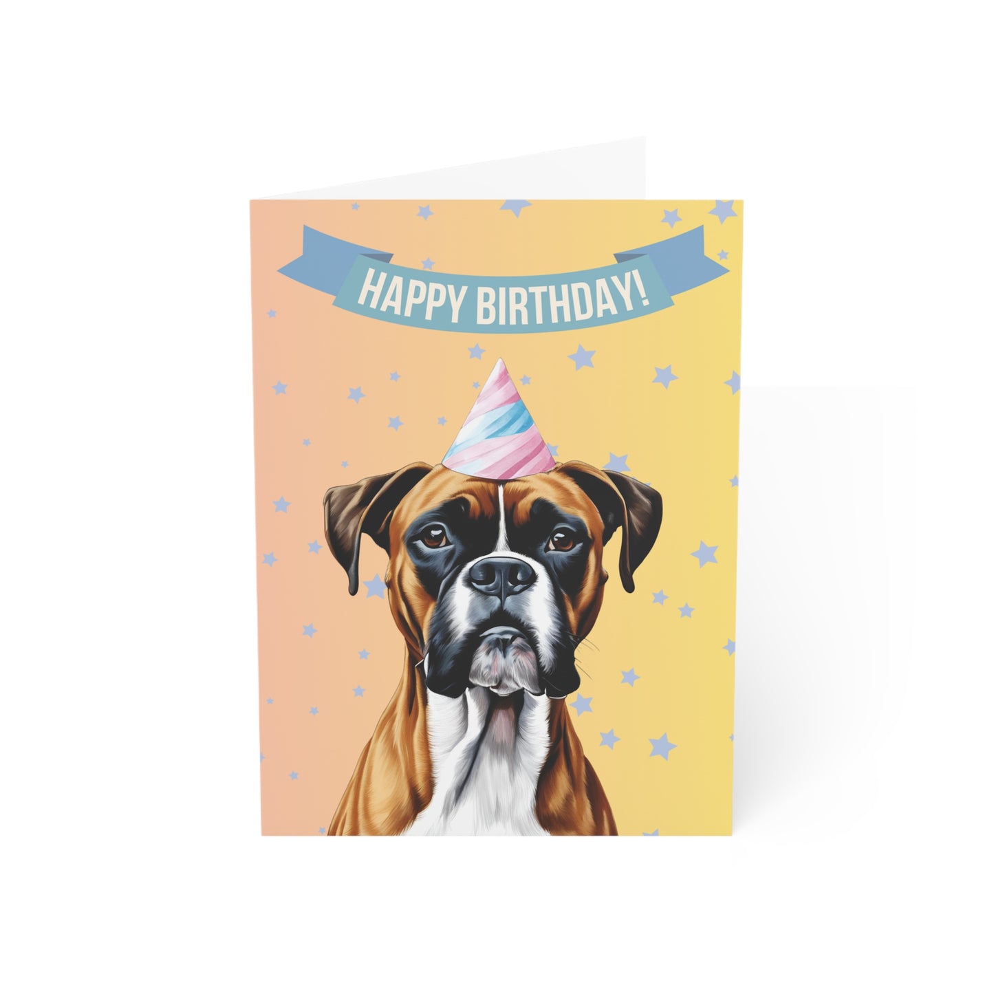 Boxer Happy Birthday 5 x 7 Greeting Cards (10 Pack)