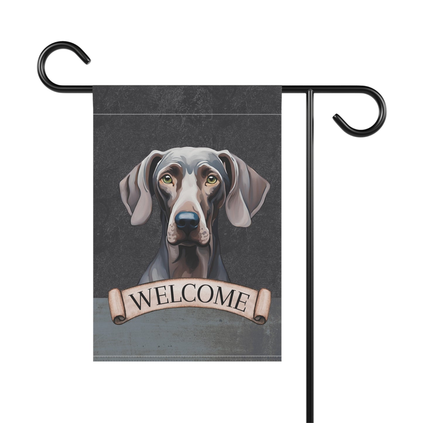 Weimaraner Welcome 2-Sided Garden & House Flag/Banner