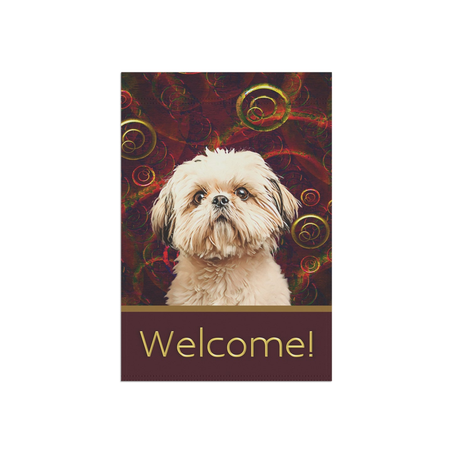 Shih Tzu Welcome 2-Sided Garden & House Flag/Banner