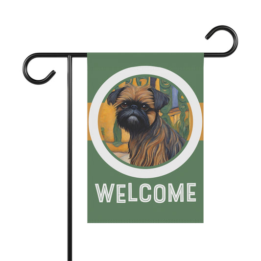 Brussels Griffon Welcome 2-Sided Garden & House Flag/Banner