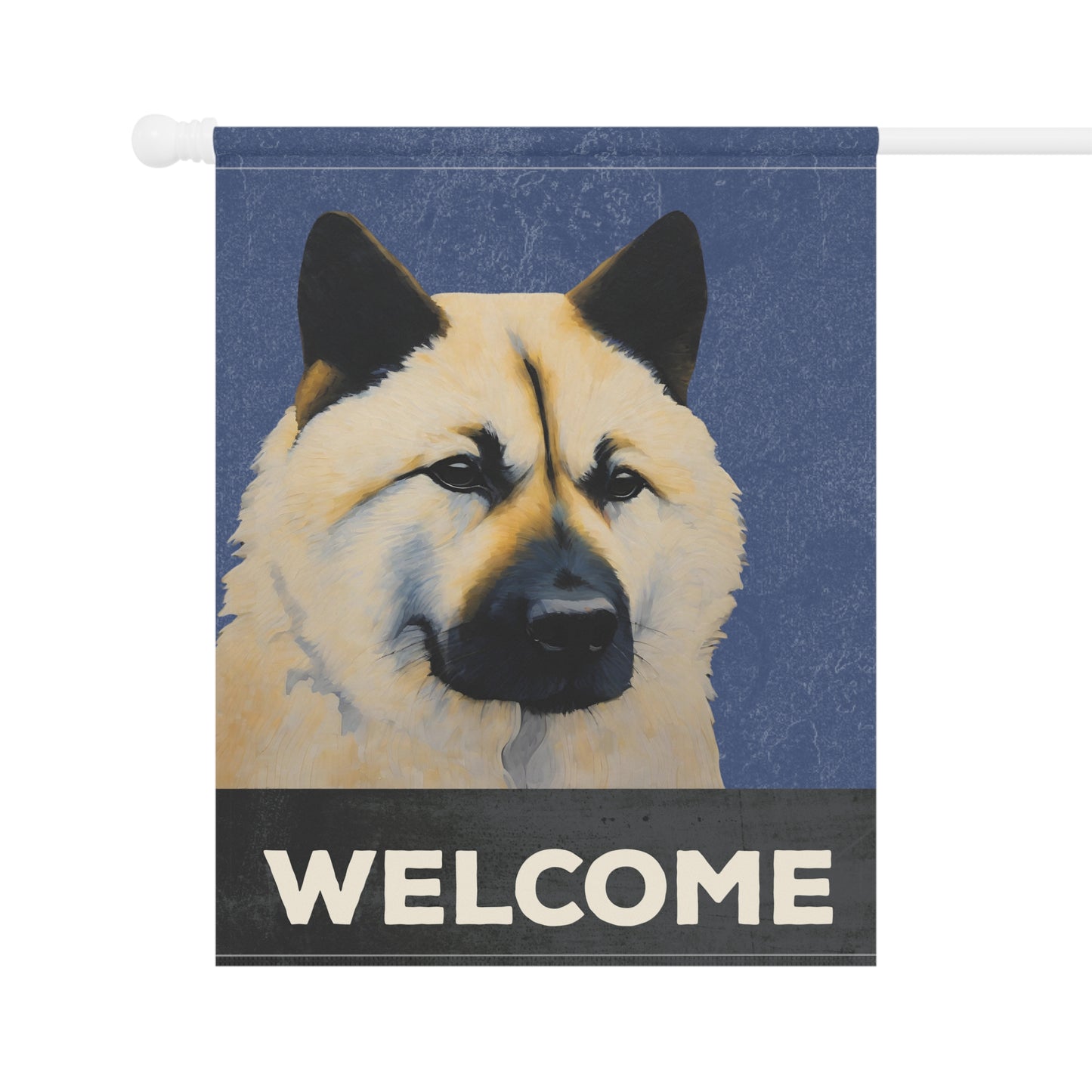 Akita Welcome 2-Sided Garden & House Flag/Banner