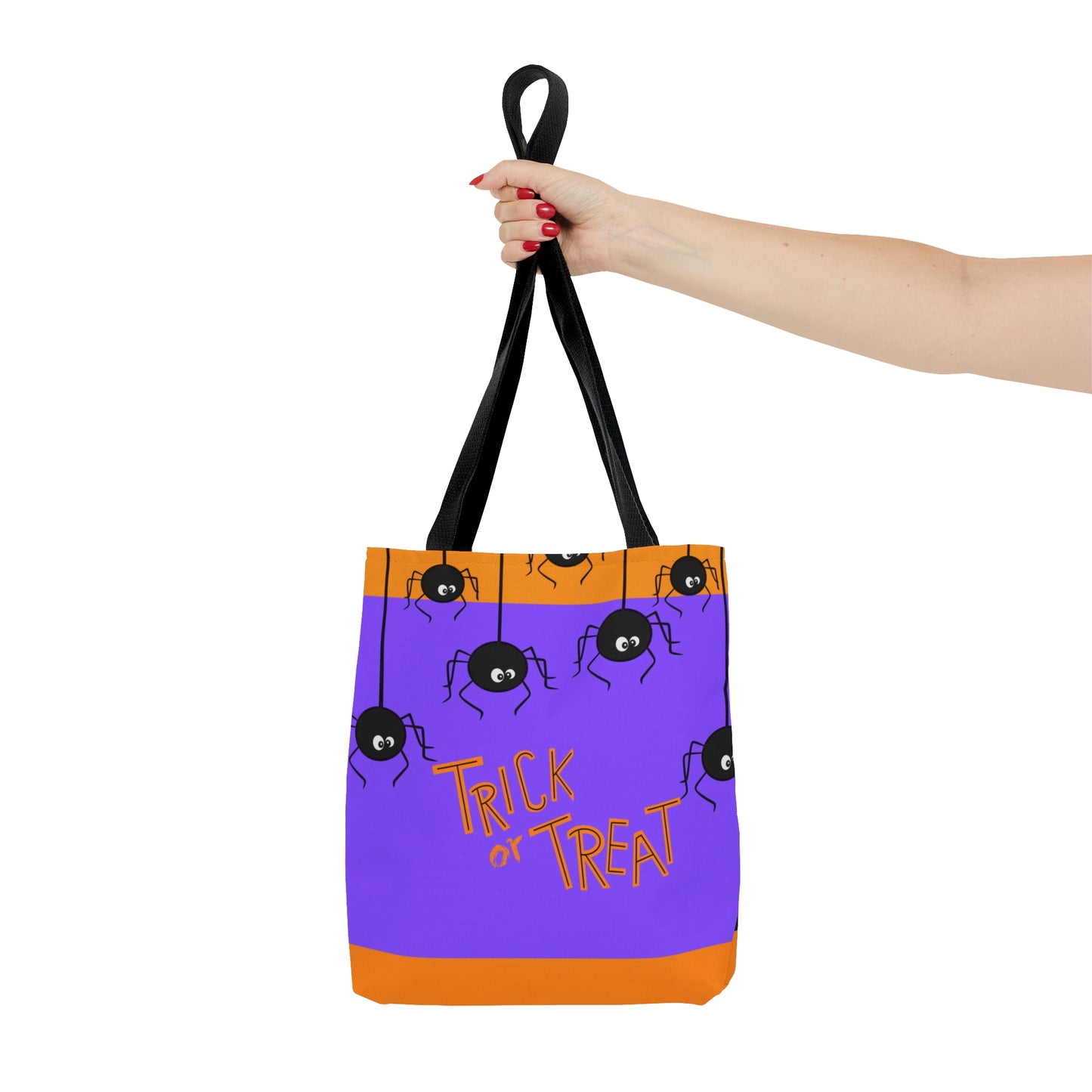 Trick or Treat Halloween Spiders & Spiderweb Tote Bag