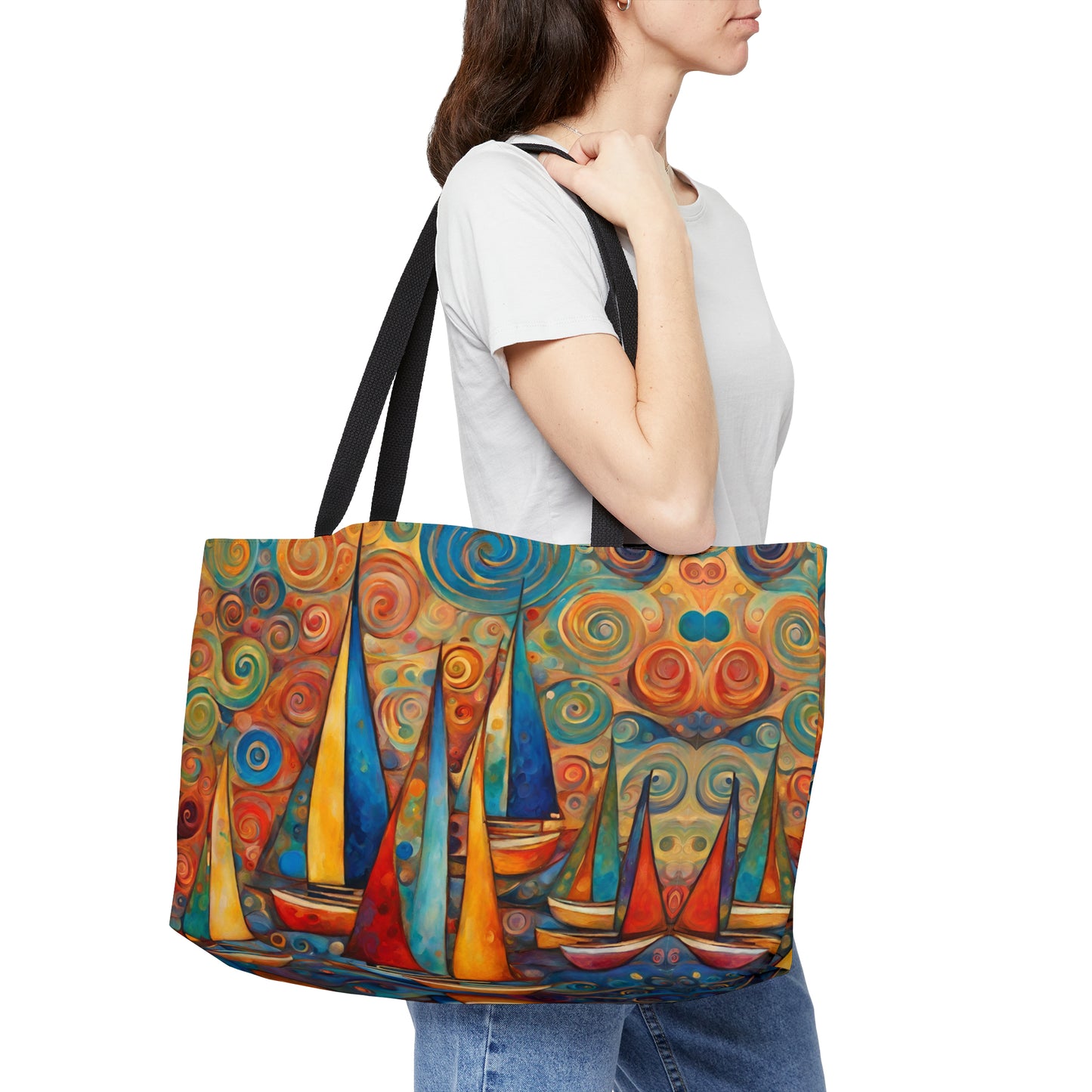 Colorful Sailboats Weekender Tote Bag