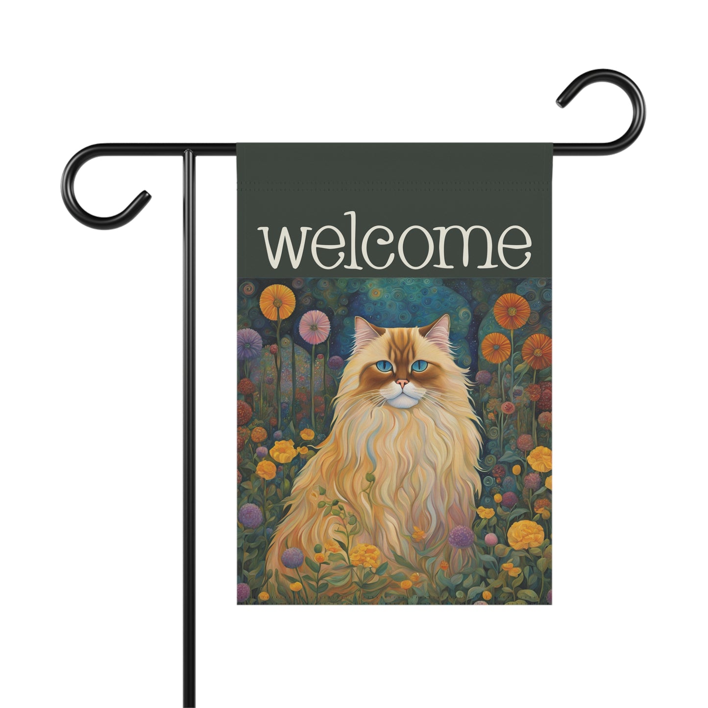 Himalayan Cat Welcome 2-Sided Garden & House Flag/Banner