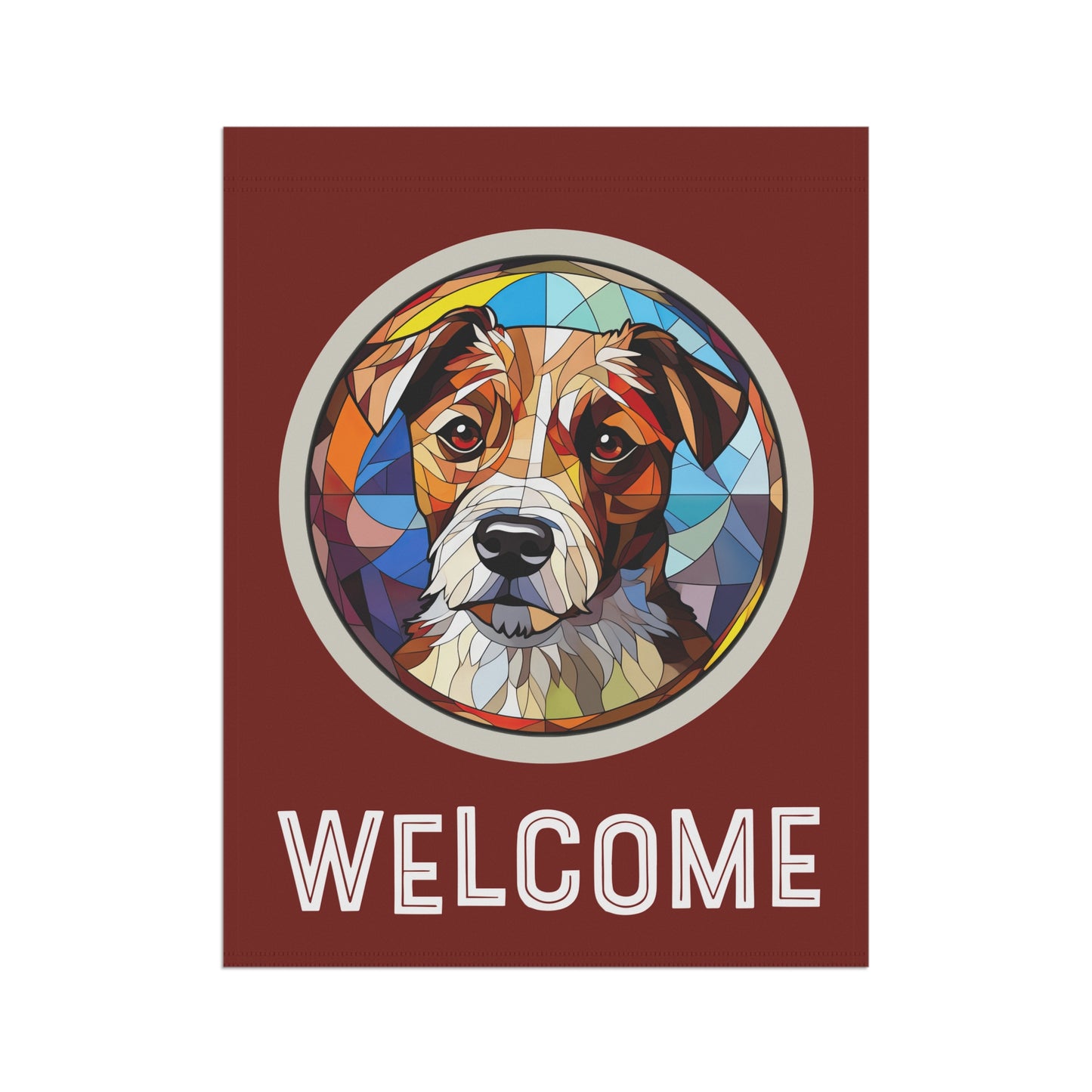 Russell Terrier Welcome 2-Sided Garden & House Flag/Banner