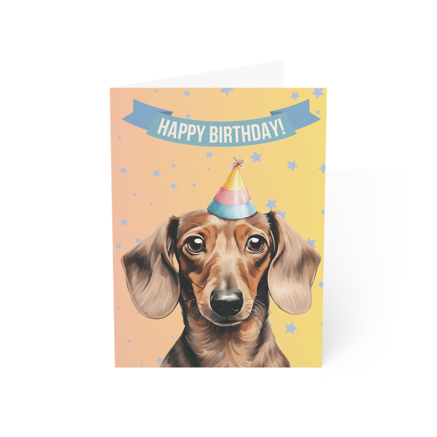 Dachshund Happy Birthday 5 x 7 Greeting Cards (10 Pack)