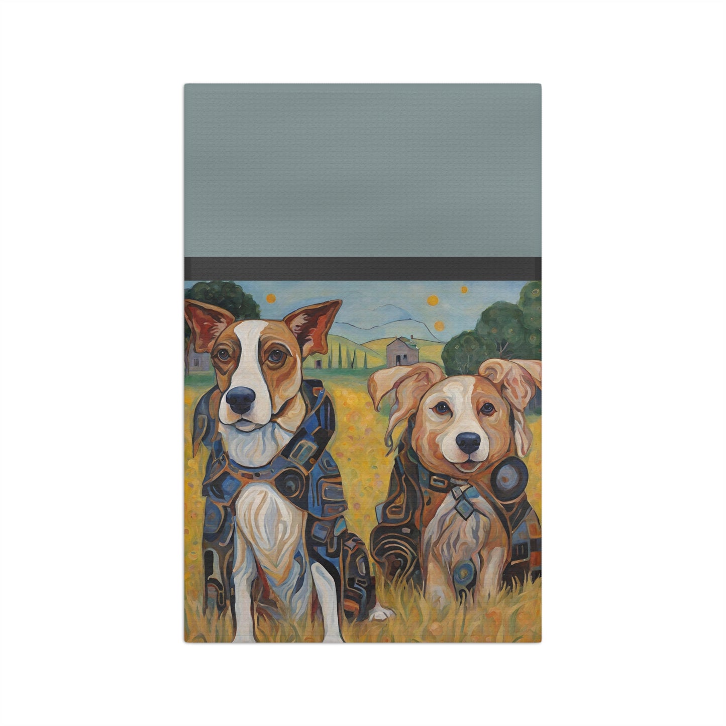 Dogs in the Kitchen- Sherlock & Watson Microfiber Tea Towel