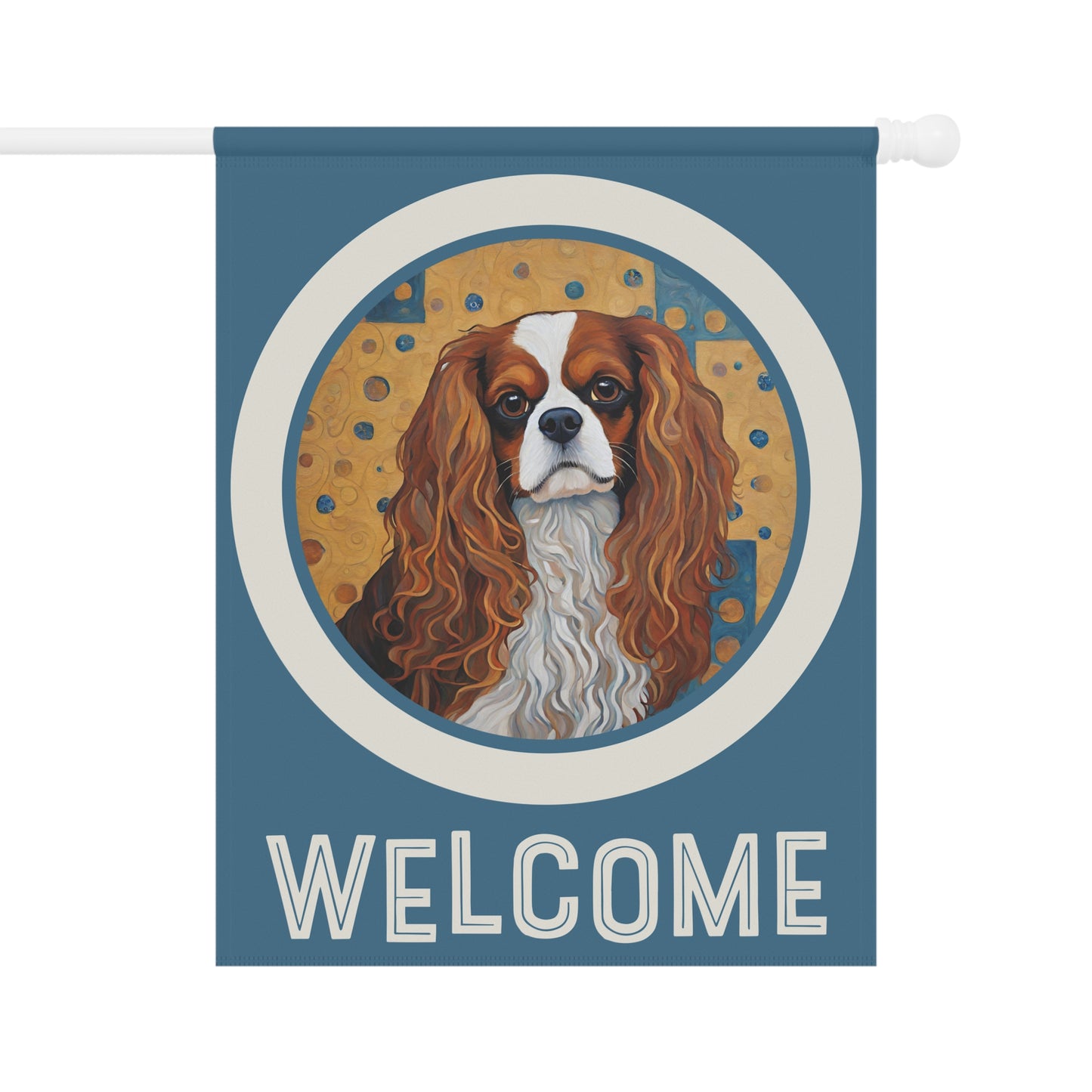 Cavalier King Charles Welcome 2-SidedGarden & House Flag/Banner