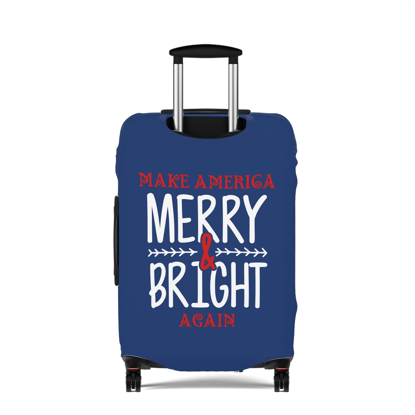 Bold Make America Merry & Bright Again Royal Luggage Cover