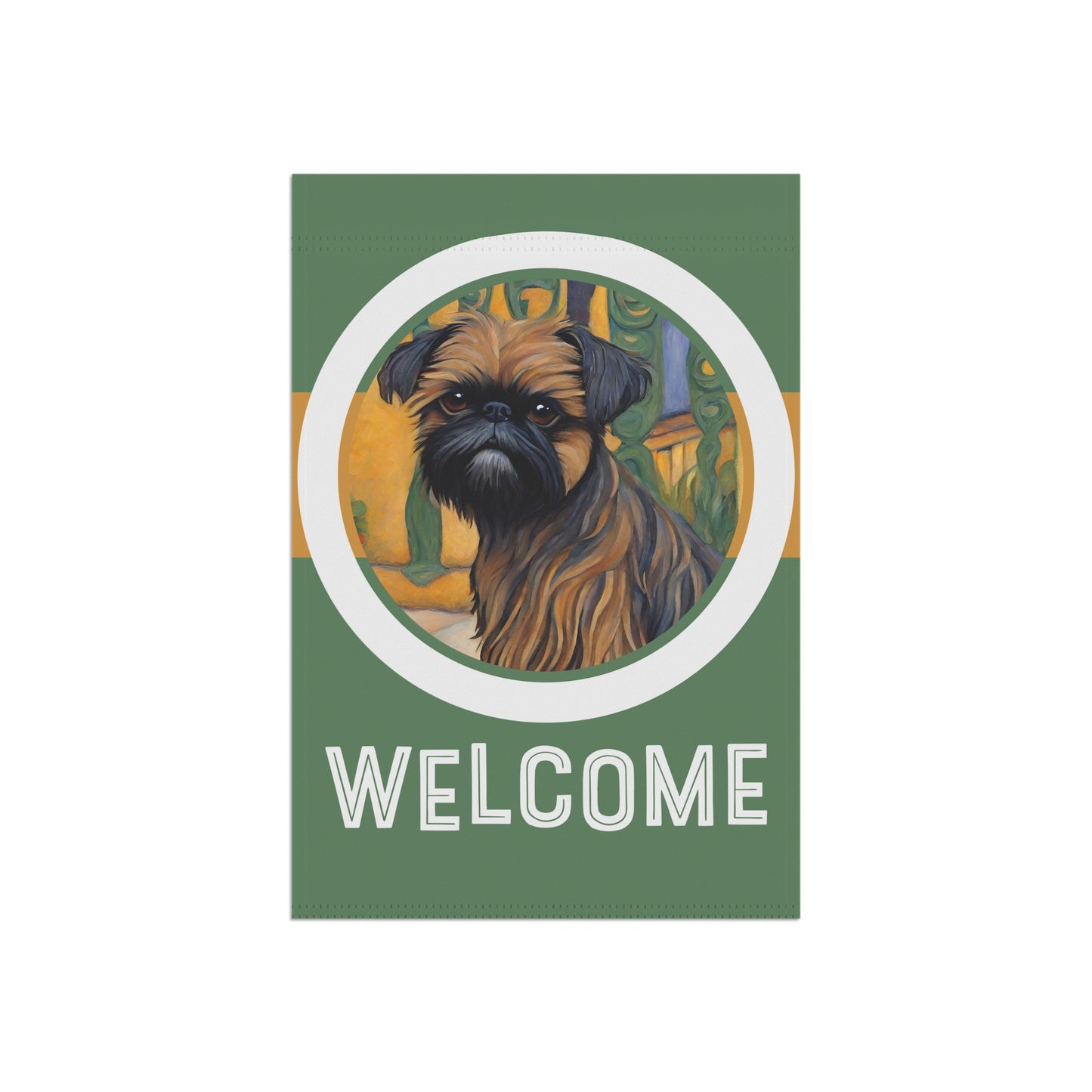 Brussels Griffon Welcome 2-Sided Garden & House Flag/Banner