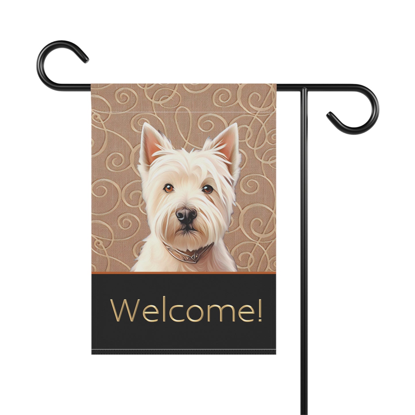 West Highland Terrier Westie Welcome 2-Sided Garden & House Flag/Banner