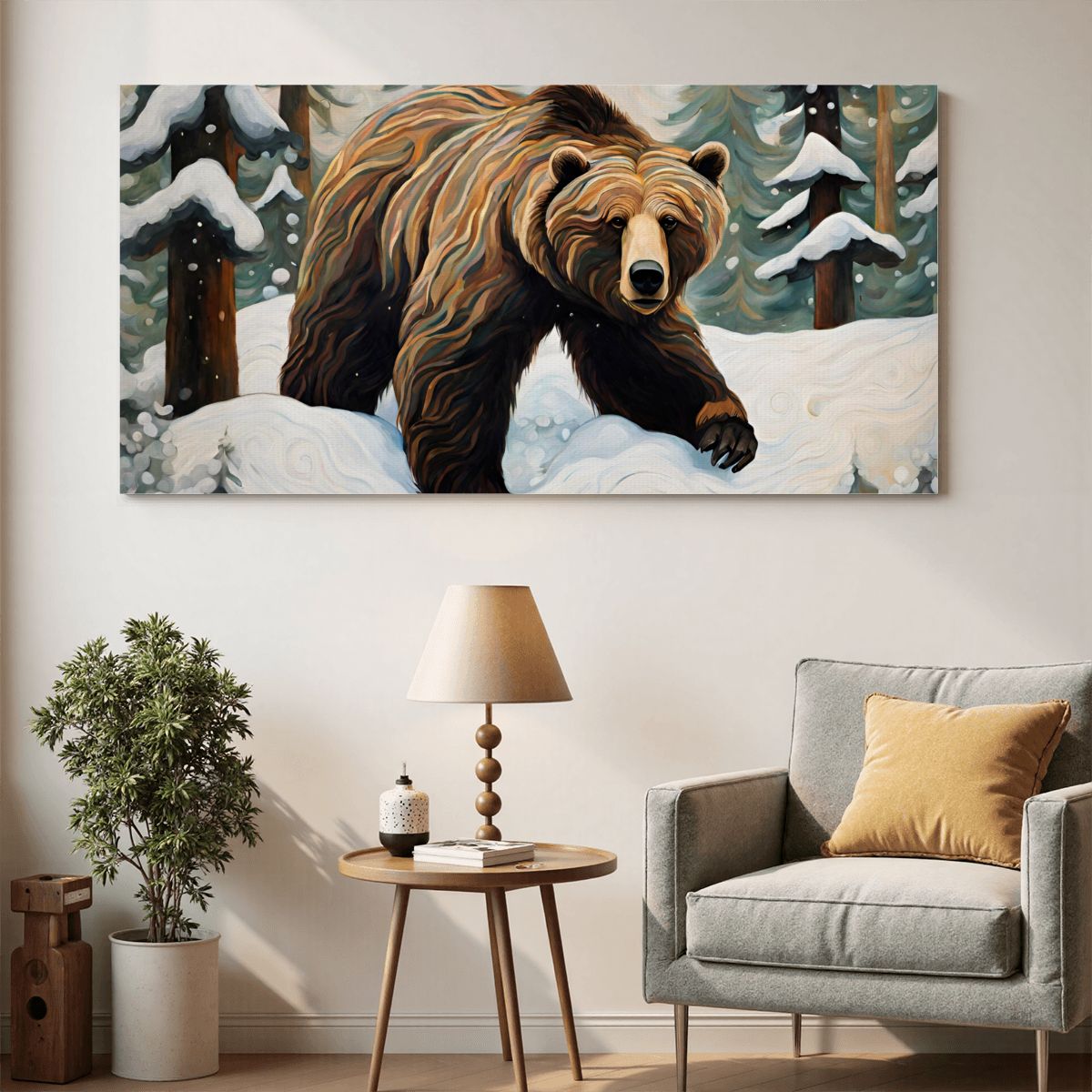 60" x 30" Printed Canvas Fabric Wall Art - No Frame (Made in USA)