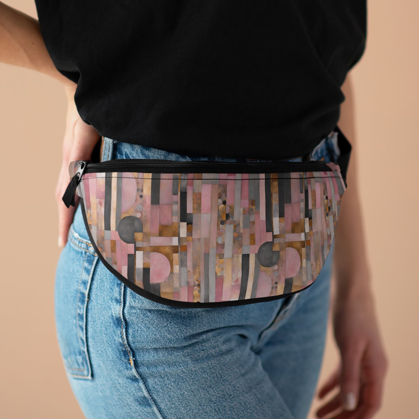 Pinked Abstract Fanny Pack