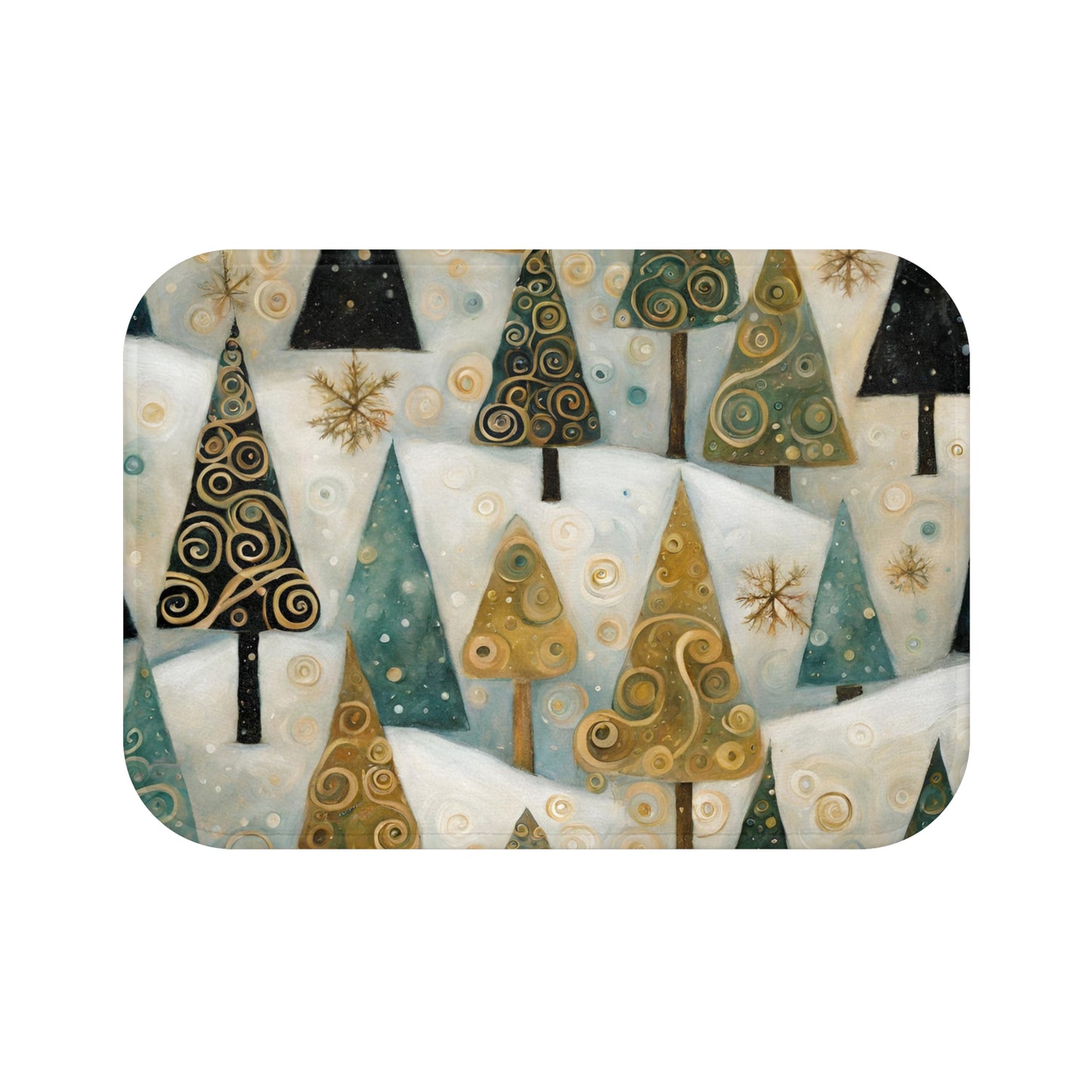 Festive Forest Microfiber Bath Mat