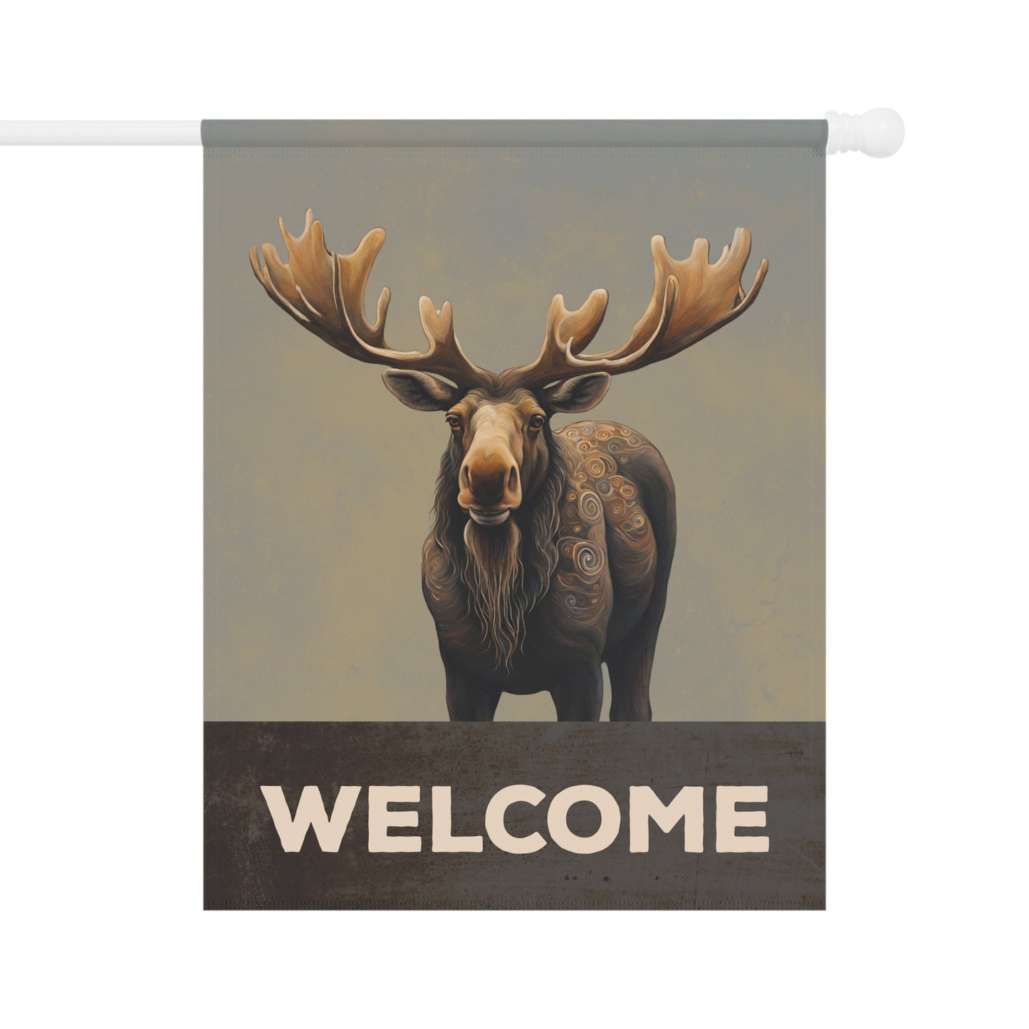 Moose Welcome 2-Sided Garden & House Flag/Banner