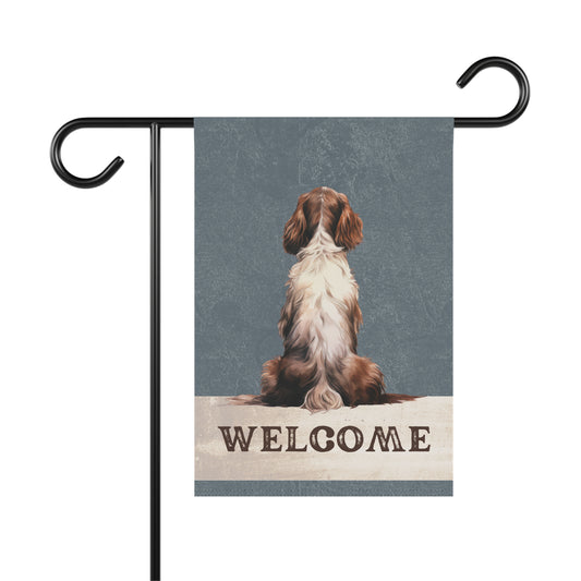 English Springer Spaniel Welcome 2-Sided Garden & House Flag/Banner