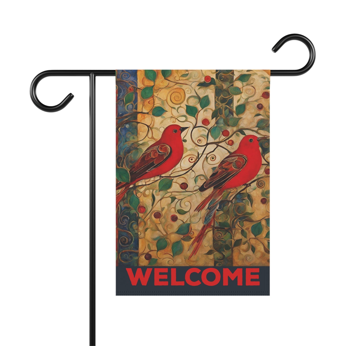 Orvington Red Birds Welcome 2-Sided Garden & House Flag/Banner