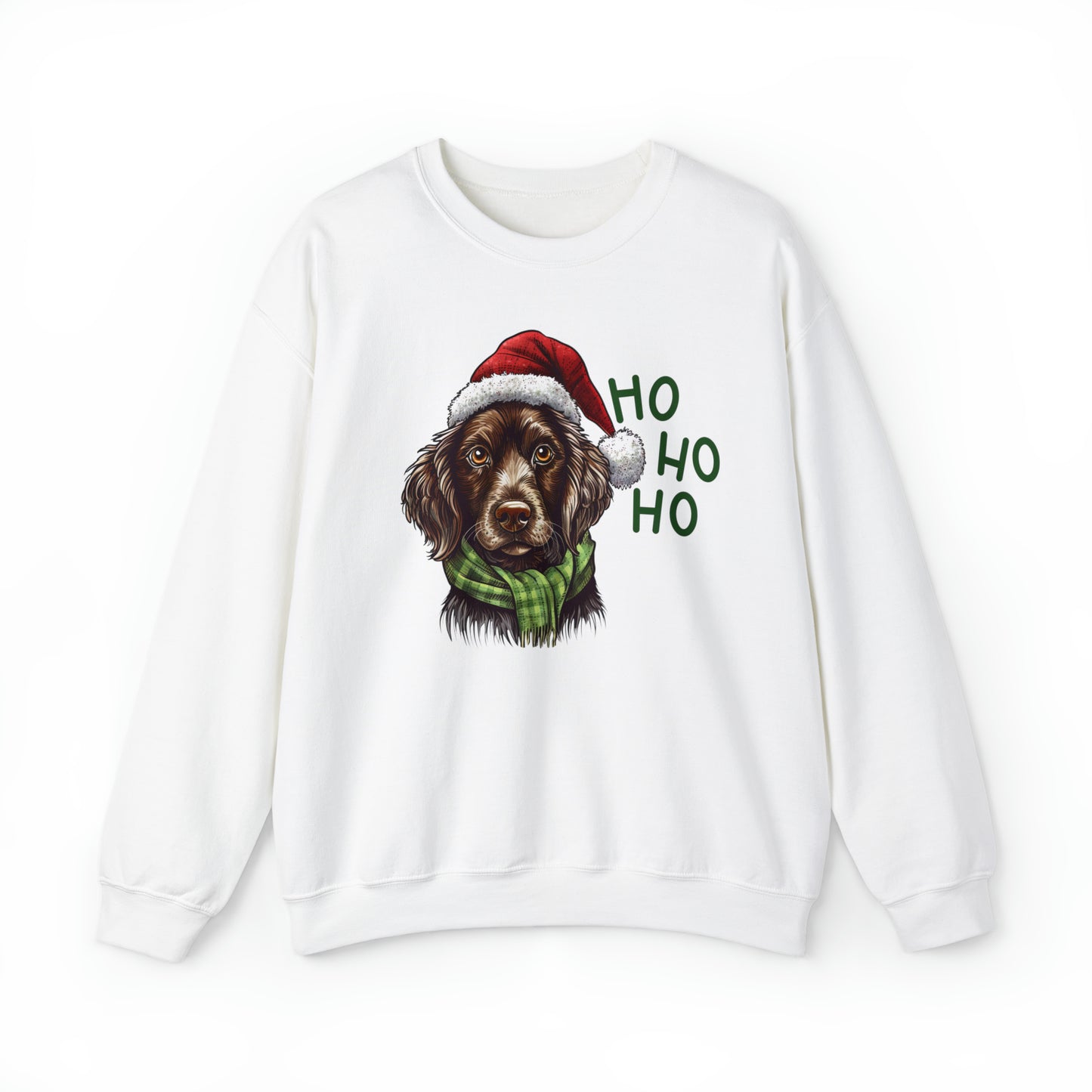 Ho Ho Ho Ready For Christmas Cute Dog Unisex Heavy Blend™ Crewneck Sweatshirt