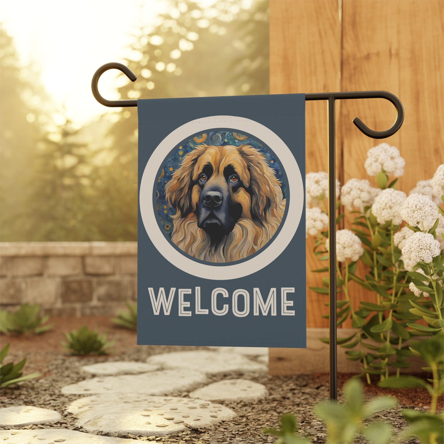 Leonberger Welcome 2-Sided Garden & House Flag/Banner